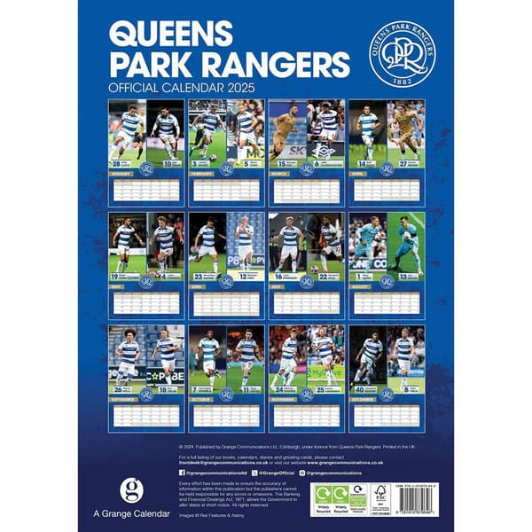 Queens Park Rangers FC 2025 A3 Väggkalender