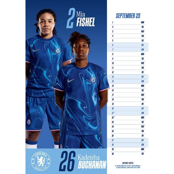 Chelsea WFC A3 Wall Calendar