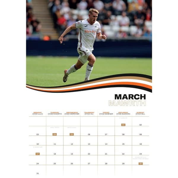 Swansea City AFC 2025 A3 Wall Calendar