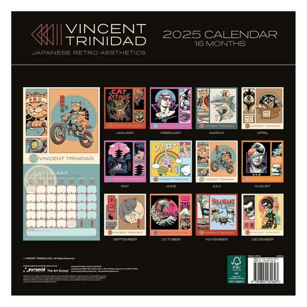 Vincent Trinidad 2025 Wall Calendar