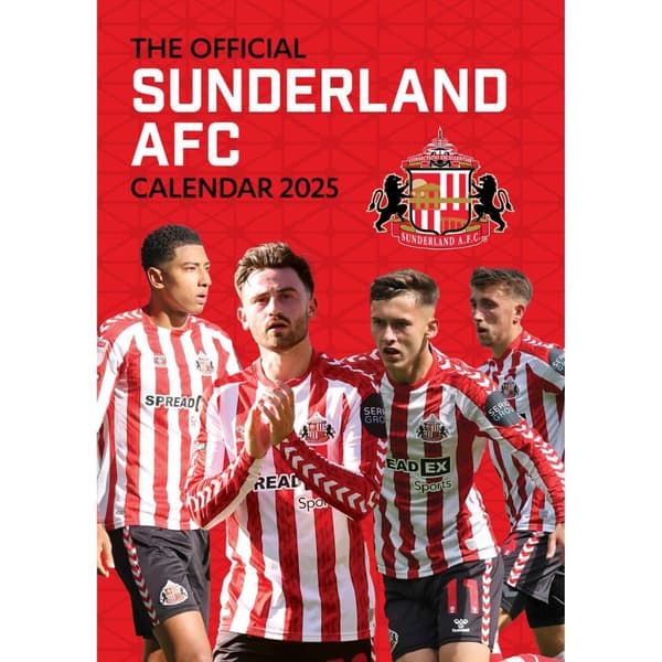 Sunderland AFC 2025 A3 Wall Calendar Multicoloured One Size