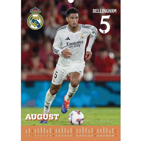 Real Madrid CF 2025 A3 Wall Calendar