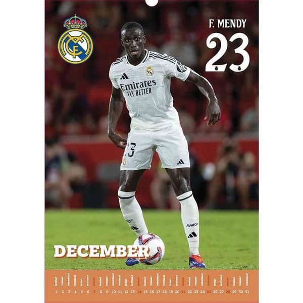 Real Madrid CF 2025 A3 Wall Calendar