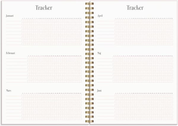 Kalender 25/26 Life Planner Pink Horisontell Burde