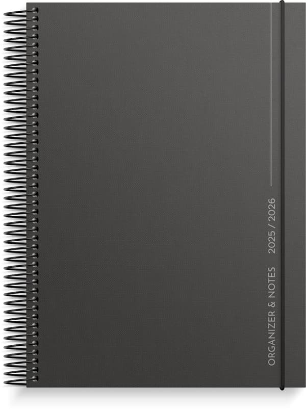 Kalender 25/26 Organizer & Notes Svart Burde