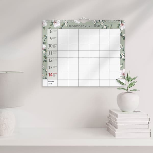 Väggkalender 25/26 A4 Hemkalendern Burde