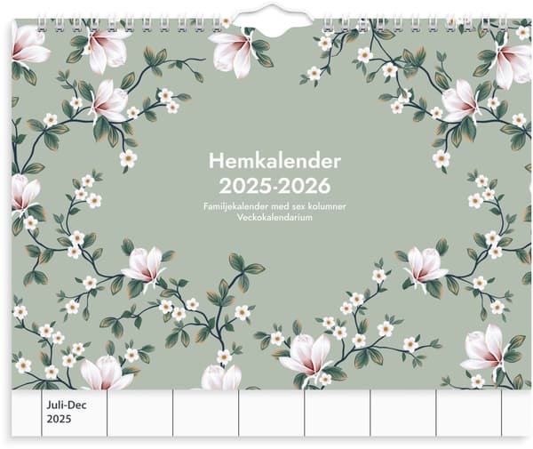 Väggkalender 25/26 A4 Hemkalendern Burde