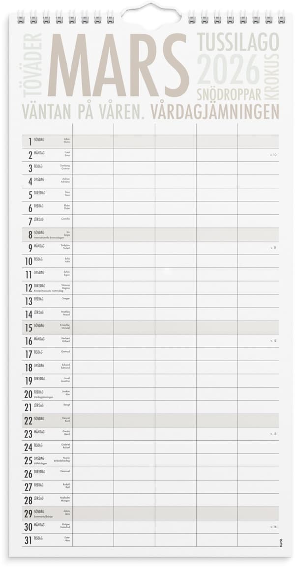 Familjekalender 25/26 TrendArt Burde