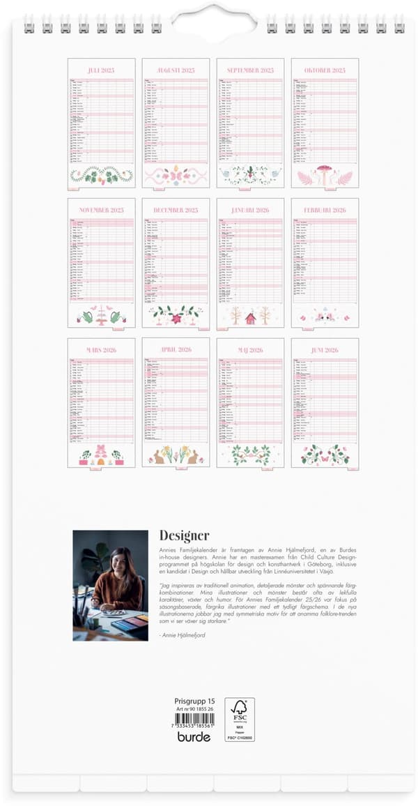 Familjekalender 25/26 Annies Burde