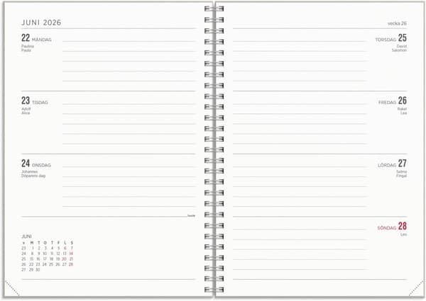 Kalender 25/26 A5 Senator Story Blomma Burde