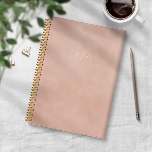 Kalender 25/26 A5 Study Twist rosa Burde