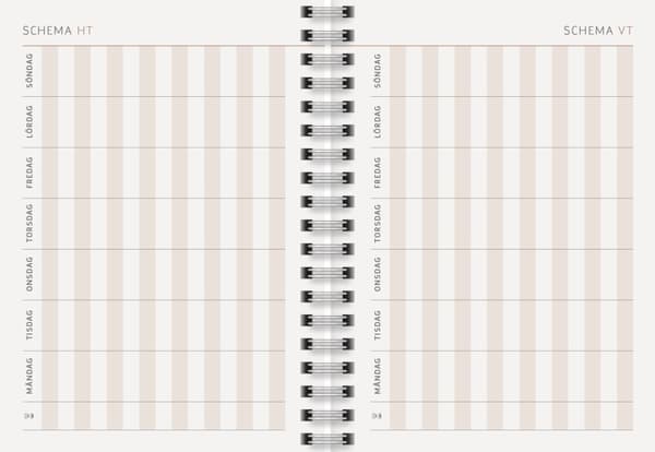 Kalender 25/26 A6 Gray Marble 18 mnd Almanacksförlaget