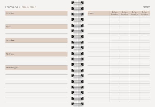 Kalender 25/26 A6 Gray Marble 18 mnd Almanacksförlaget