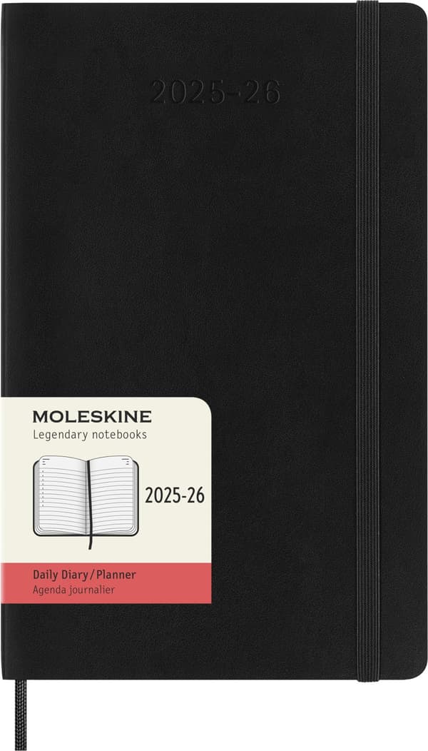Kalender 18M 25/26 Classic Soft Daily Large Svart Moleskine