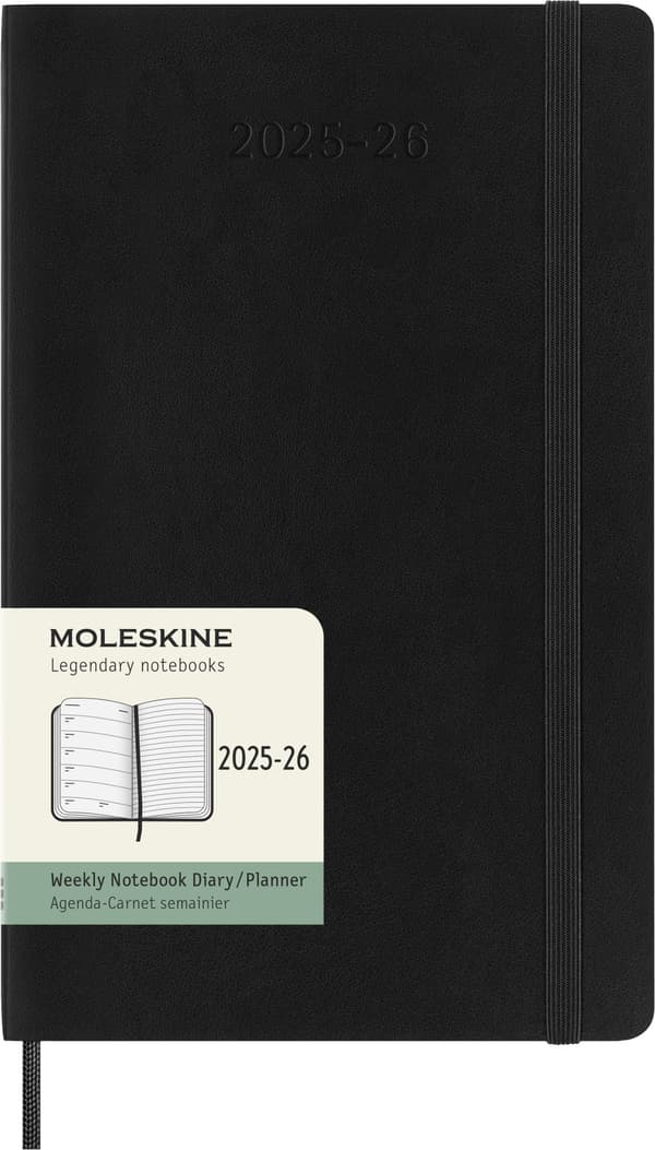 Kalender 18M 25/26 Classic Soft WeekNote Large Svart Moleskine