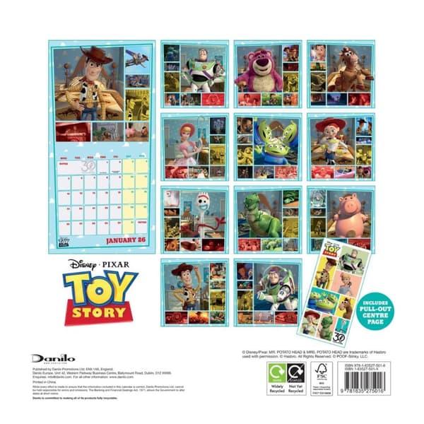Toy Story 2026 Square Wall Calendar CDON