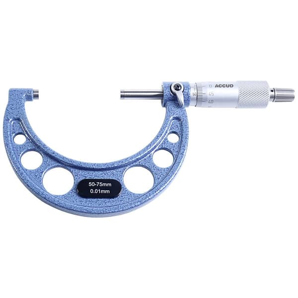 Accud 1599709 Mikrometer 75 mm (max) Avläsning: 0.01 mm DIN 863-1