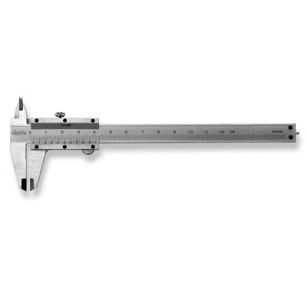 Lommeskyderskydelære 125x40mm 1/10mm, forkromet