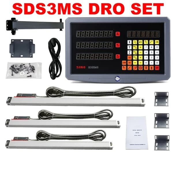 Digital aflæsning, 3 akse, lineære glas skalaer, SDS3MS Dro Set