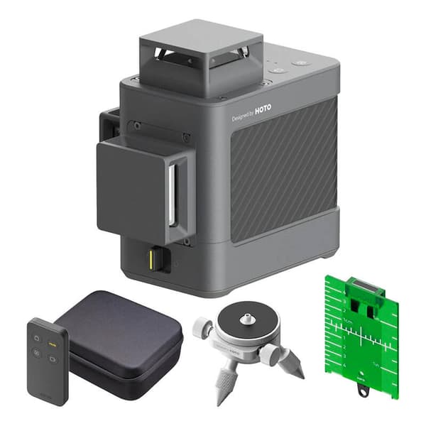Selvnivellerende 3D 360 krydsniveaulaser HOTO QWFGJ002 (±3mm/10m 5200mAh)