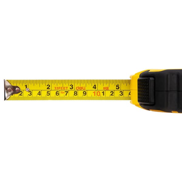 Stålmåttband 10m/25mm Deli Tools EDL3799Y (gul)