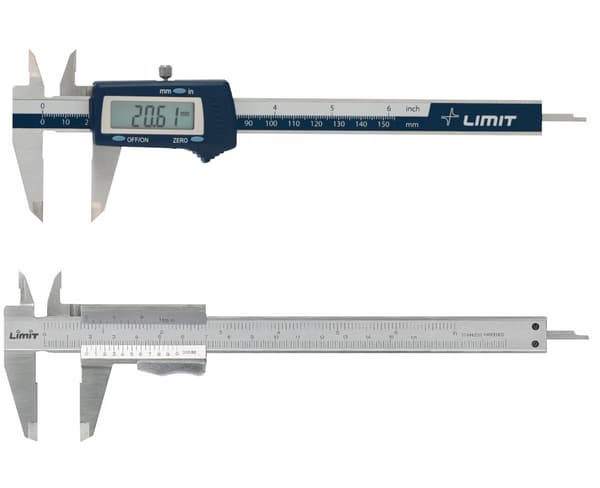 Sæt calipre Limit 150 mm med certifikat digital + analog