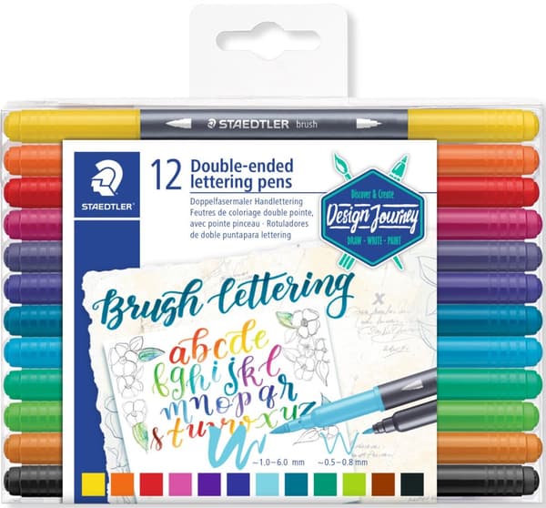 Brush letter duo Brushpens 12-p Design Journey Staedtler