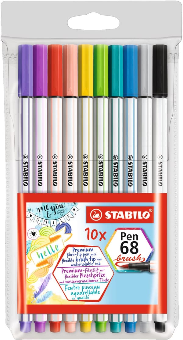 Pen 68 Brush 10-pack STABILO