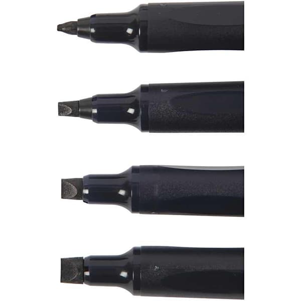 Kalligrafipennor - Tusch - 1,4-4,8 mm - 4 st