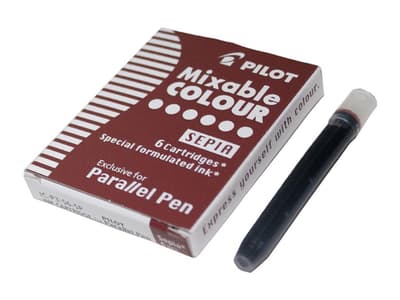 Patron Pilot Parallel Pen Mixable Colour IC-P3-S6-SP till Pilot Parallel pen Sepia/Brun 6/ask
