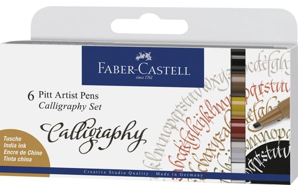 Kalligrafipennor Pitt artist pen Calligraphy 6-pack