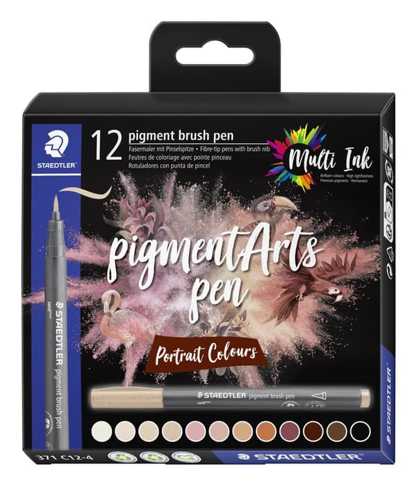 Kalligrafipennor Pigment 12-pack Staedtler