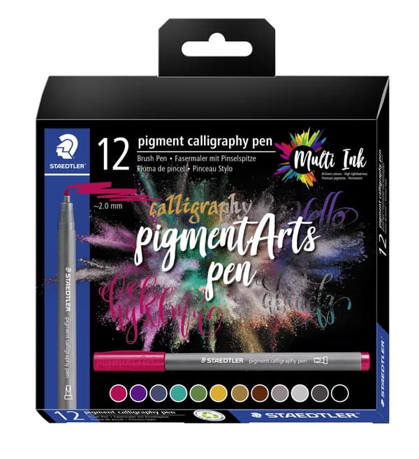 Kalligrafipennor Pigment 12-pack Staedtler
