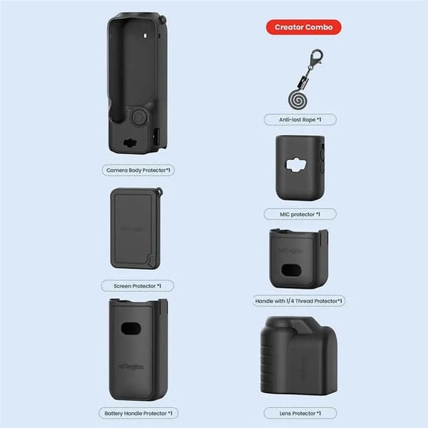 aMagisn silikone cover 6i1 til DJI Osmo Pocket 3 - Grå