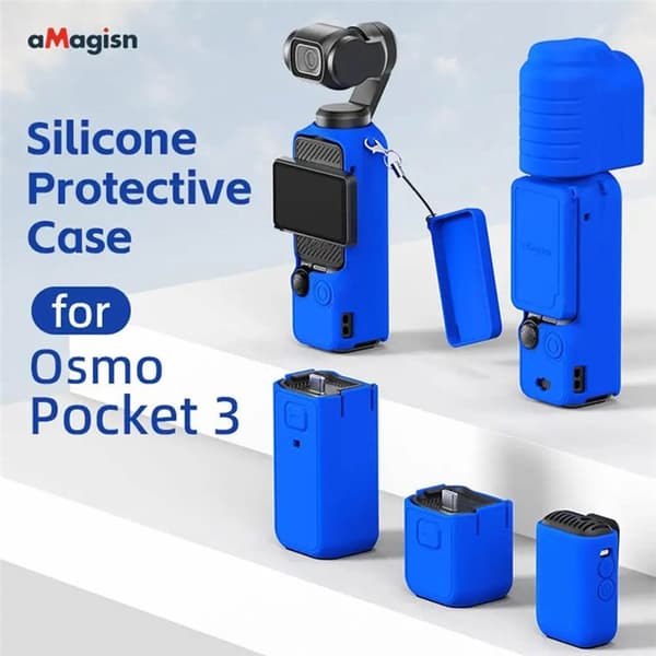 aMagisn silikone cover 6i1 til DJI Osmo Pocket 3 - Blå
