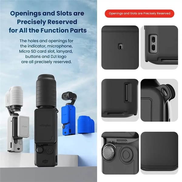 aMagisn silikone cover 6i1 til DJI Osmo Pocket 3 - Blå