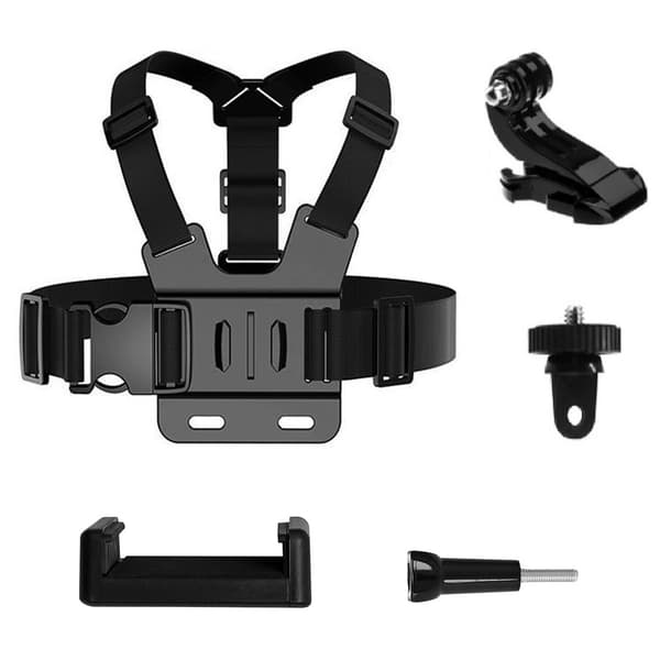 Bröstsele med hållare för GoPro / Insta360 - 5-i-1 set