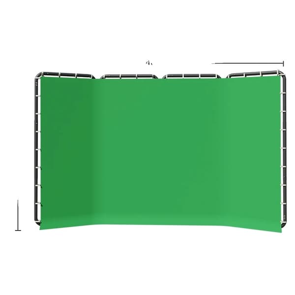 240x400cm Hopfällbar Bakgrund, Enfärgad Musselin, Ultrahurtig Installation,240x400cm Vit 240x400cm Green