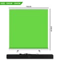 Miniatyrbillede 2 af 2: Chroma Key Grøn Skærm, Bærbar og Sammenklappelig, Krølfri Stof,150 cm 200 cm
