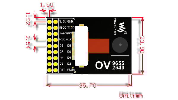 OV9655 1,3M SXGA 1280x1024 kameramodul