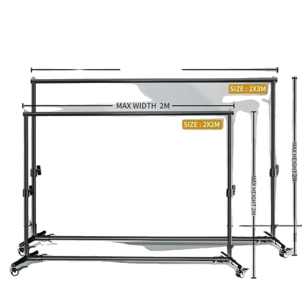 Fotografi Baggrundsstativ, Justerbar Tværstang, Letvægts Aluminiumlegering,Bare Stå, 2600X3000