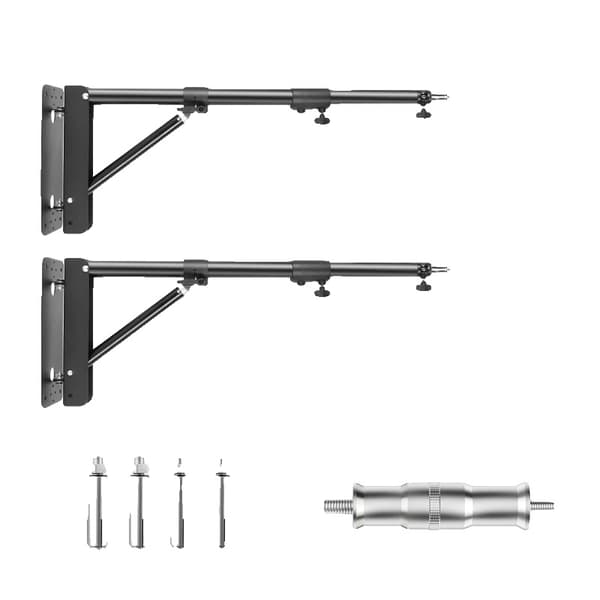 Väggmonterad bom, justerbar längd 137 cm/175 cm, stark bärförmåga 7 kg,137 cm