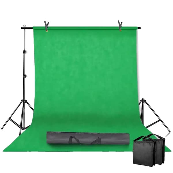 Fotografi Bakgrundsställ Kit, Justerbar Höjd, Inkluderar Bärväska,2000x2000, Med Grön