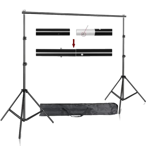 Foto Video Studio Baggrundsstativ, Justerbar Tværstang, Holdbar Aluminiumskonstruktion,2000x3000, Normal Sandpose