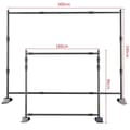 Miniatyrbillede 2 af 2: Fotografi Baggrundsstativ, Justerbare Dimensioner, Robust Konstruktion,2,4x3,0M