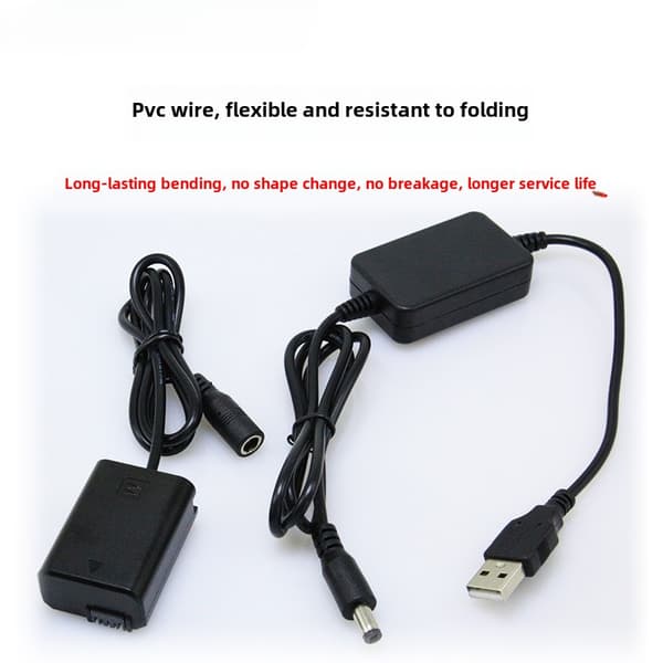Dummy-batteri til Nikon-kameraer, kompatibel med A7R2 S2 A5100 A6400 A6300, CE-certificeret