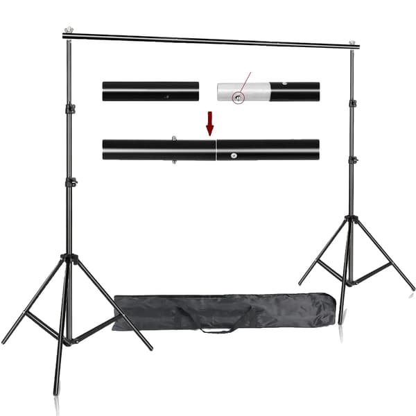Fotografi Video Studio Baggrundsstativ, Justerbar Højde, Stærke Klemmer,Ny Regelmæssig, 2x3M