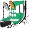 Miniatyrbild 1 av 2: Foto Studio Belysningskit, 4 LED-lampor, 2,6x3m Bakgrundsställ Justerbart,Fotostudio Kit 54
