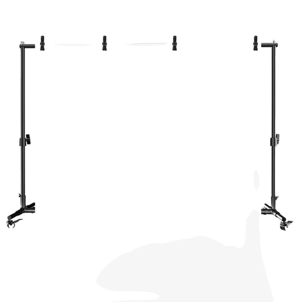 Fotografi Bakgrundsställning, Justerbar Höjd och Bredd, Hållbar Metallkonstruktion,Med vit bakgrund, 200x300cm
