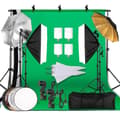 Miniatyrbild 1 av 2: Foto Studio Belysningskit, Bakgrundsstöd för Ram, 3 st Bakgrunder,Kit 36 För KR